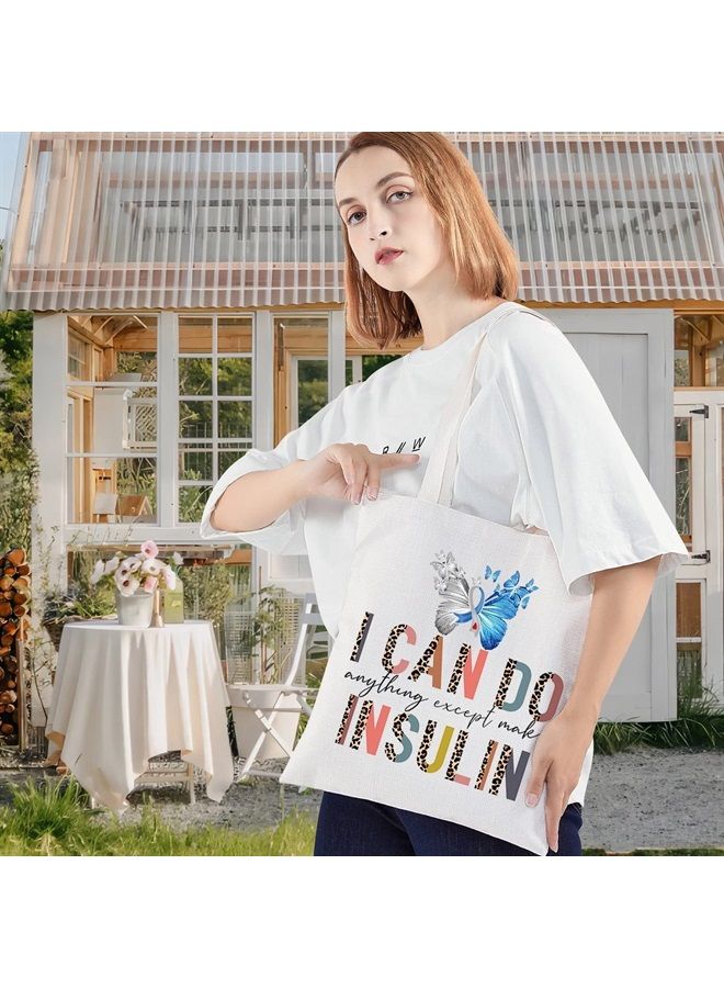 LEVLO Funny Diabetes Awareness Cosmetic Make Up Bag Diabetic Gift I Can Do Anything Except Make Insulin Makeup Zipper Pouch Bag (Make Insulin Tote)  - Image 3