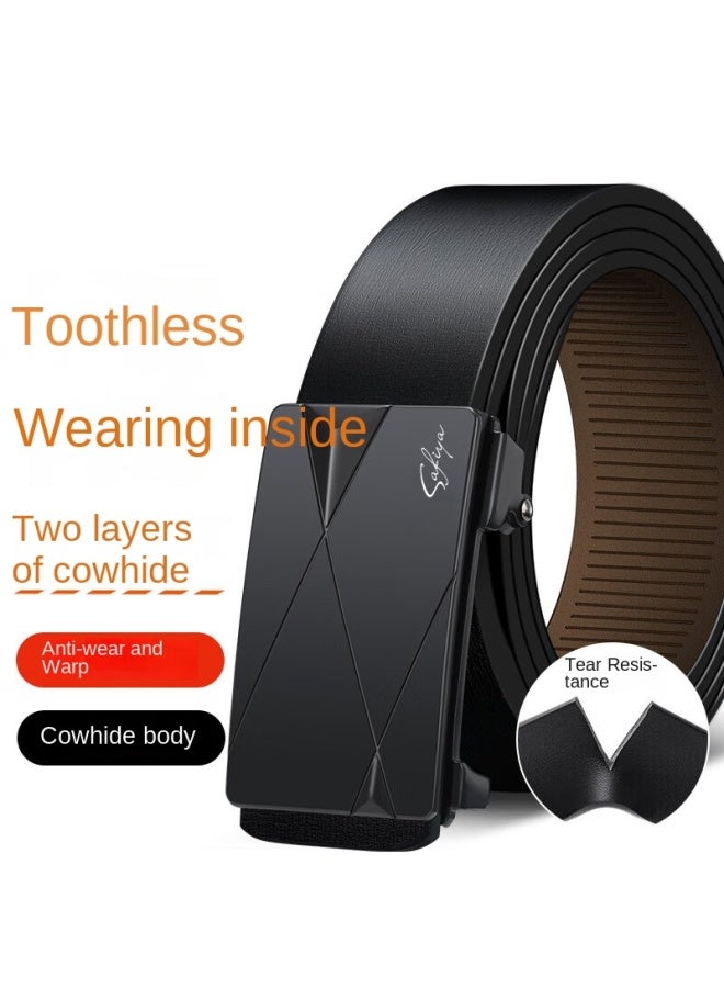 SAFIYA Qixi Festival Gift Men's Belt】genuine Leather Belt For Men, Light Luxury High-end Trousers Belt, Versatile And Stylish Gift For Present - Image 3