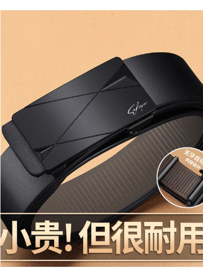 SAFIYA Qixi Festival Gift Men's Belt】genuine Leather Belt For Men, Light Luxury High-end Trousers Belt, Versatile And Stylish Gift For Present - Image 1