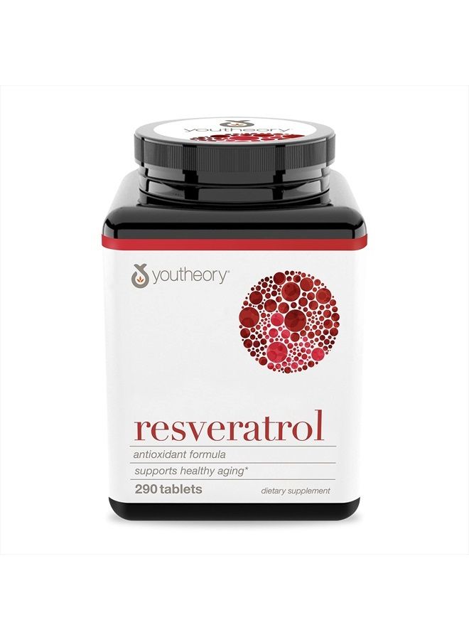 youtheory Resveratrol with Acerola, 290 Count (1 Bottle) - Image 1