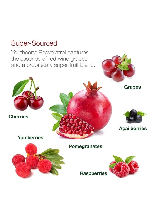 youtheory Resveratrol with Acerola, 290 Count (1 Bottle) - Image 5