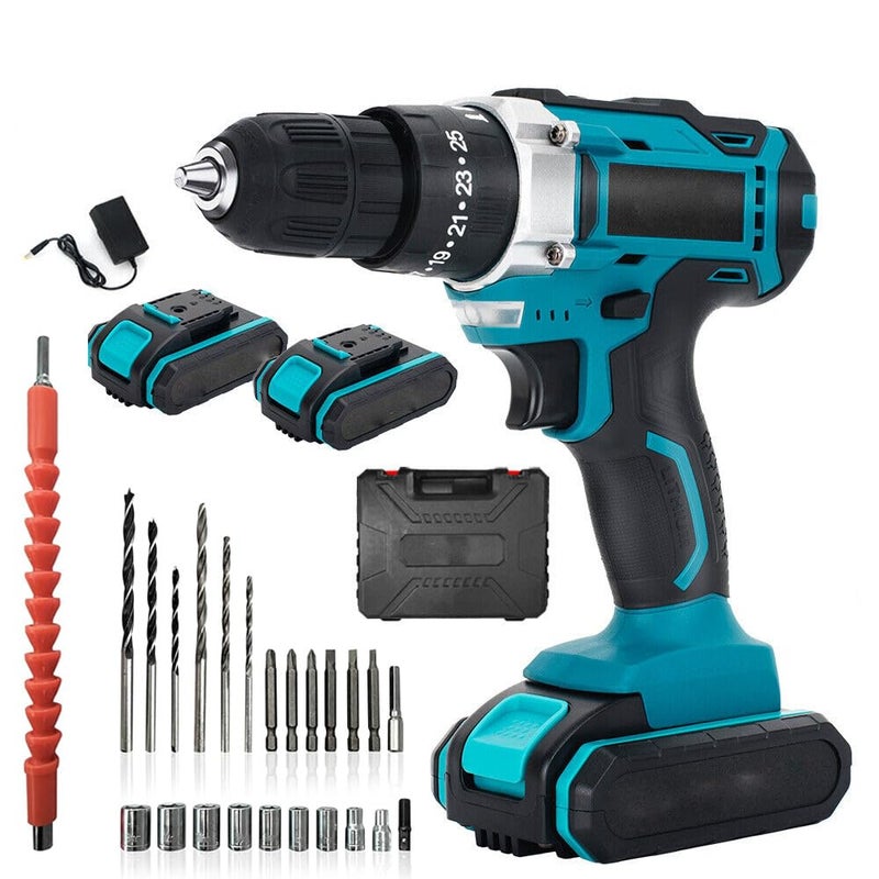 MLD MLD 21V cordless drill electric screwdriver electric drill brush motor 2 speeds adjustment drilling machine SUKI1221 21V Cordless kit  - Image 1