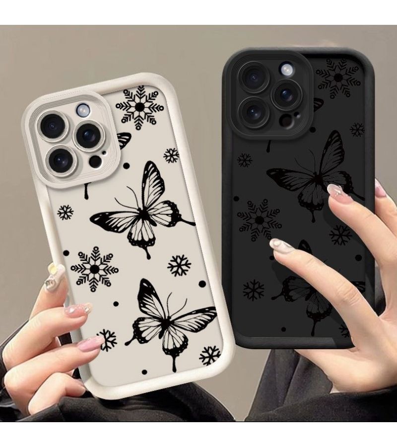 Phone Case For Honor 90 Pro 200 Smart Magic 5 6 7 Lite X8A X8B X9A X9B X9C X7C X7A X7B 4G 5G X6A With Snowflake Butterfly Design Mixed Color - Image 2