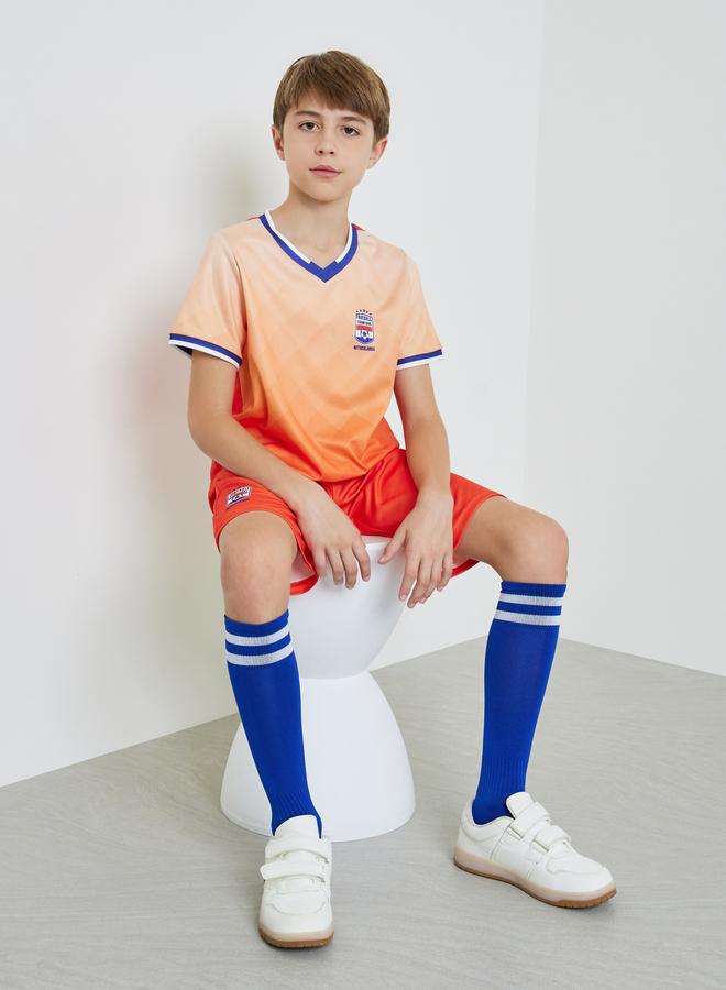 Styli Teens Netherlands Print Jersey T-Shirt and Shorts FIFA Football Set - Image 1