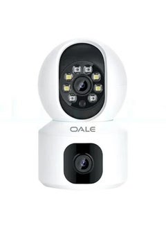 iHome 03 Security Camera Dual Track Audio Support Night Vision Motion Detect Security Camera 360 Full View Two Way Real Time Voice Calling Camera White