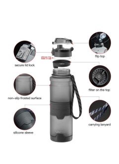 TYCOM Water Bottle 1L Leak Proof Drink Bottle BPA Free USA Tritan Material Gym Bottle with Protein Shaker Flip Top Lid  Removable Strainer for Fitness Cycling Gym Camping Outdoor Sports White.  - Image 4
