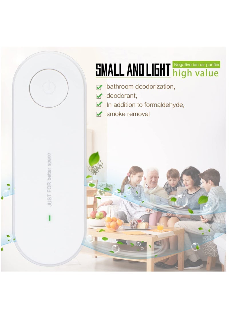 Captaintech Plug-in Negative Ion Air Purifier, Mini Portable Negative Ion Generator for Home, Bedrooms, Toilets, Living Room, Bathrooms, Closets, Pet Room White - Image 3