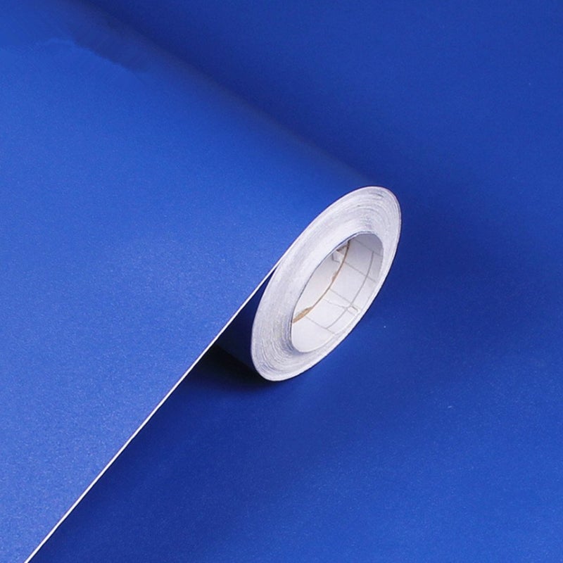Amhao 177x787 Solid Color Wallpaper SelfAdhesive Vinyl Wall Decor Shelf and Drawer Liner Covering for Kitchen Countertop Cabinets Blue