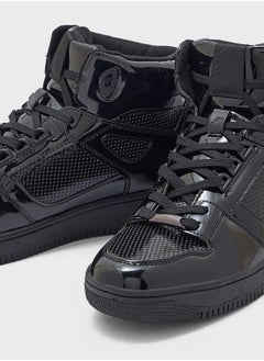 Seventy Five Patent Perforated Streetwear High Top Sneakers  - Image 4