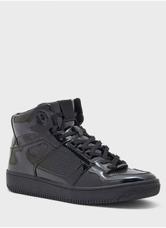 Seventy Five Patent Perforated Streetwear High Top Sneakers  - Image 2