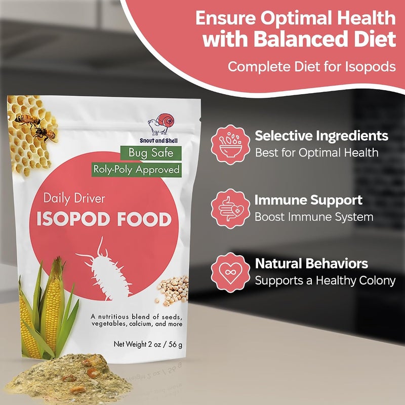 Snout and Shell Isopod Food A Bountiful Selection Crafted to Enrich Your Pet's Habitat and Diet (Daily Driver) - Image 3