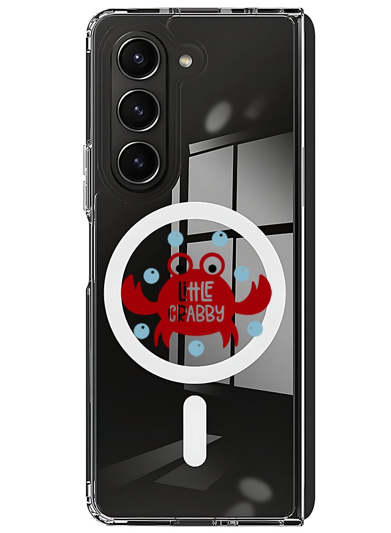 Theodor Magnetic Case for Samsung Galaxy Z Fold 6 Compatible with MagSafe Wireless Charging, Shockproof Phone Bumper Cover Little crabby - Image 1