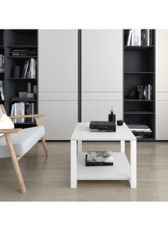 RIGID Two-Tier Coffee Table White 45x60x60cm  - Image 5