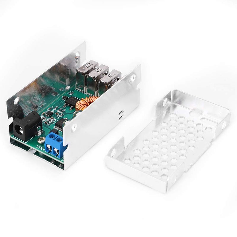 24V 12V to 5V 5A Step Down Converter with Aluminum Shell and 4 USB Outputs for DIY Projects - Image 3