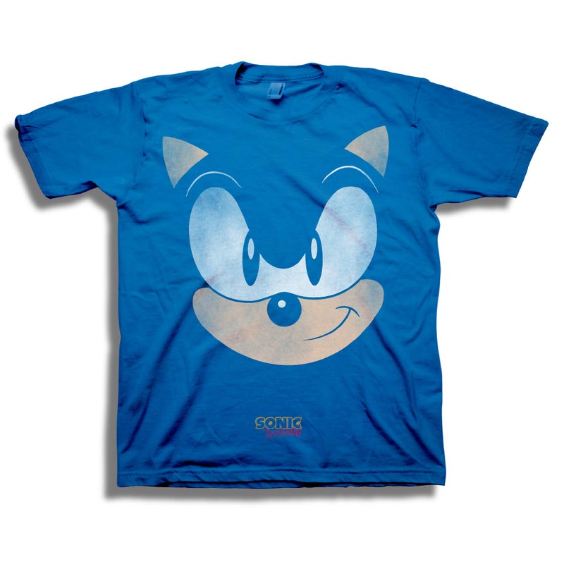 SEGA boys Sonic the Hedgehog Big Face Short Sleeve Tshirt T Shirt, Royal, Large US - Image 3