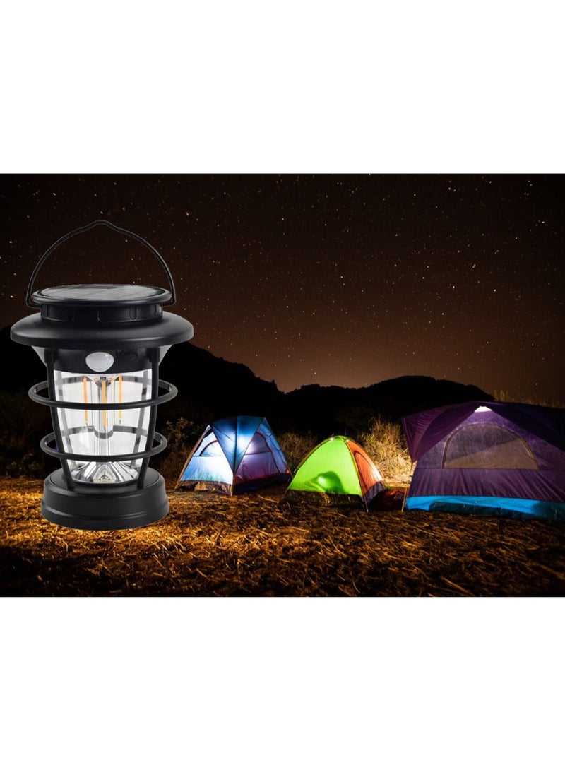 SMARTX Portable Hanging Solar Wall Lights Outdoor, Solar Camping Lights with Different Lighting Modes & Motion Sensor, Waterproof LED Solar Camping Lantern Lamp - Image 5
