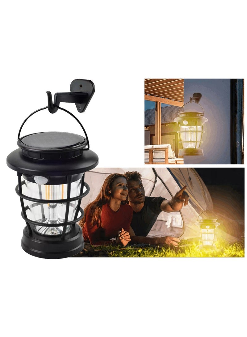 SMARTX Portable Hanging Solar Wall Lights Outdoor, Solar Camping Lights with Different Lighting Modes & Motion Sensor, Waterproof LED Solar Camping Lantern Lamp - Image 4