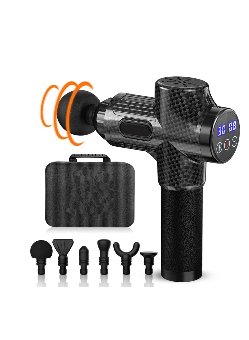 XiuWoo LCD Electric Massage Gun Deep Tissue Percussion Muscle for Body Neck Relaxation Massager for Fitness - Image 1