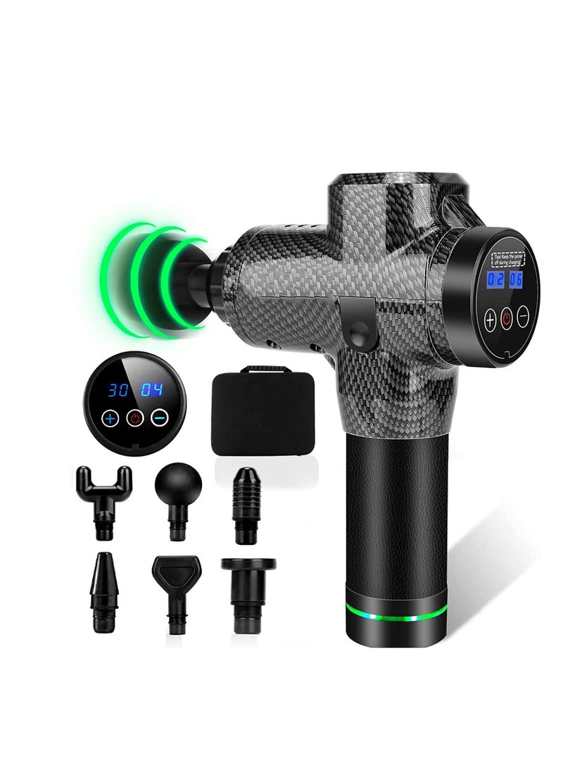 XiuWoo LCD Electric Massage Gun Deep Tissue Percussion Muscle for Body Neck Relaxation Massager for Fitness - Image 2
