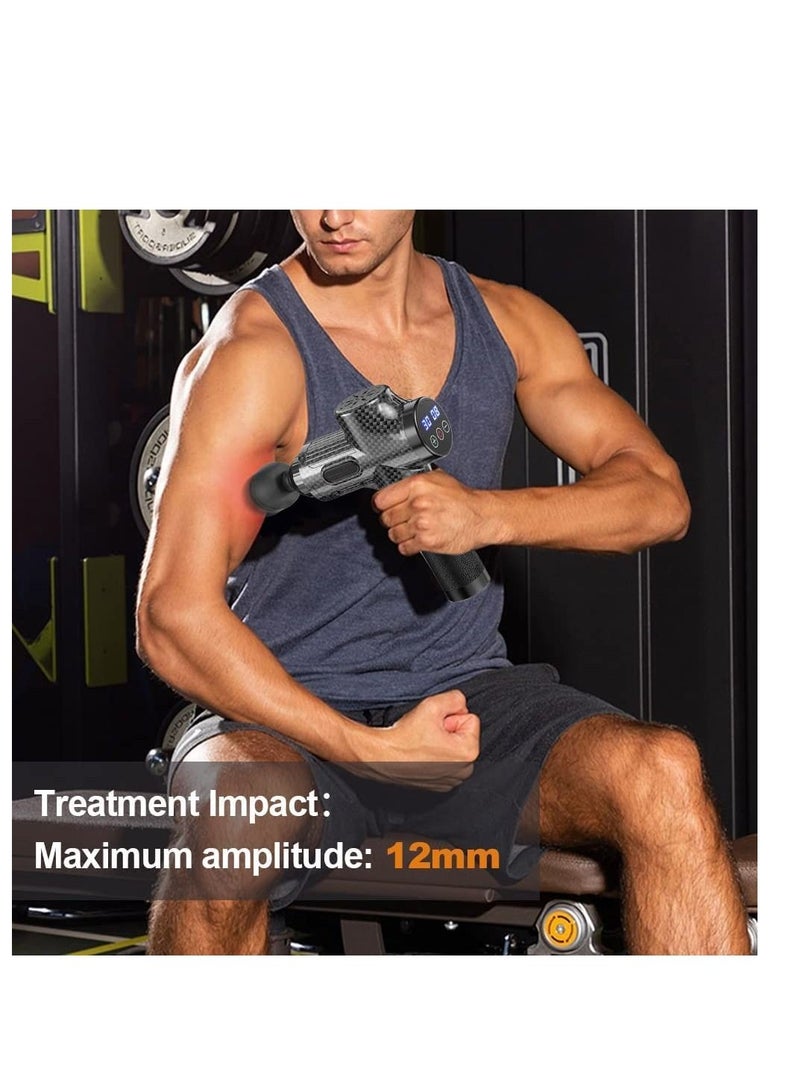 XiuWoo LCD Electric Massage Gun Deep Tissue Percussion Muscle for Body Neck Relaxation Massager for Fitness - Image 3