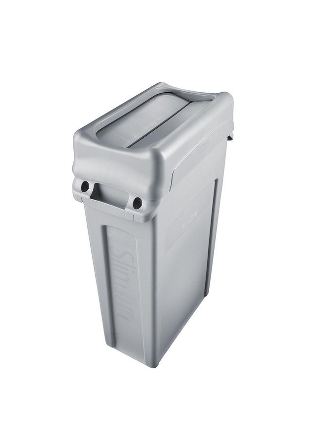 رابر ميد غطاء Slim Jim Swing من Rubbermaid Commercial Products للاستخدام مع حاويات Slim Jim ذات التهوية سعة 16/23 جالون، للمطابخ/الفصول الدراسية/المكاتب/الجزء الخلفي من المنزل، لون أسود  - Image 5