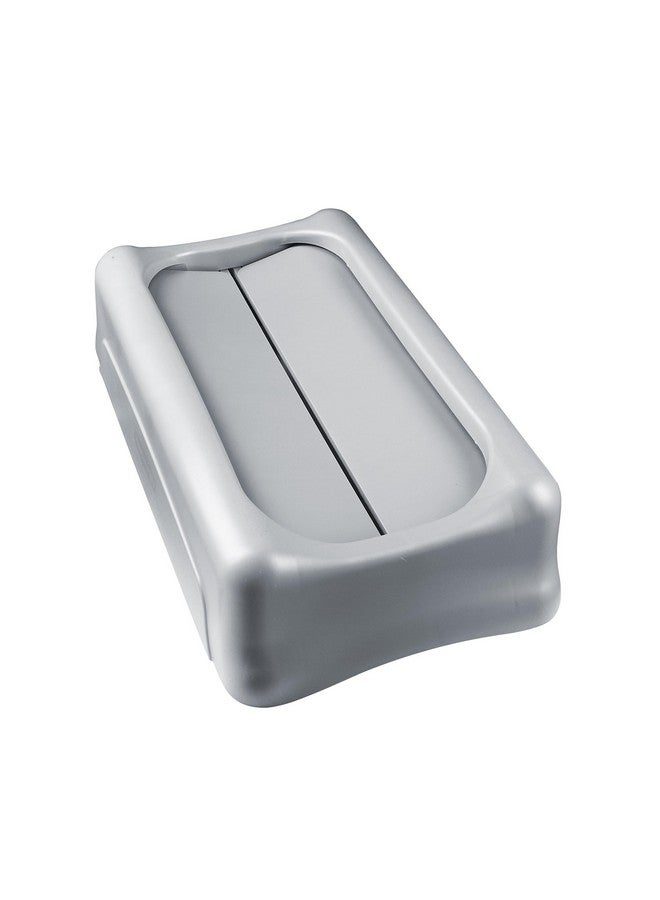 رابر ميد غطاء Slim Jim Swing من Rubbermaid Commercial Products للاستخدام مع حاويات Slim Jim ذات التهوية سعة 16/23 جالون، للمطابخ/الفصول الدراسية/المكاتب/الجزء الخلفي من المنزل، لون أسود  - Image 1