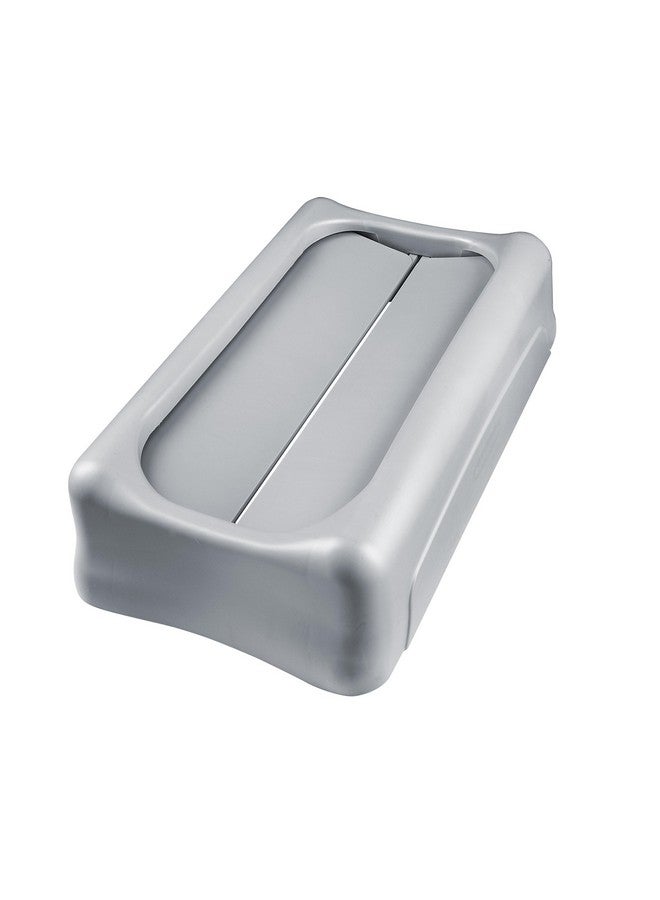 رابر ميد غطاء Slim Jim Swing من Rubbermaid Commercial Products للاستخدام مع حاويات Slim Jim ذات التهوية سعة 16/23 جالون، للمطابخ/الفصول الدراسية/المكاتب/الجزء الخلفي من المنزل، لون أسود  - Image 2