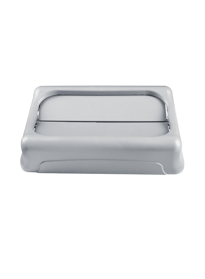 رابر ميد غطاء Slim Jim Swing من Rubbermaid Commercial Products للاستخدام مع حاويات Slim Jim ذات التهوية سعة 16/23 جالون، للمطابخ/الفصول الدراسية/المكاتب/الجزء الخلفي من المنزل، لون أسود  - Image 3