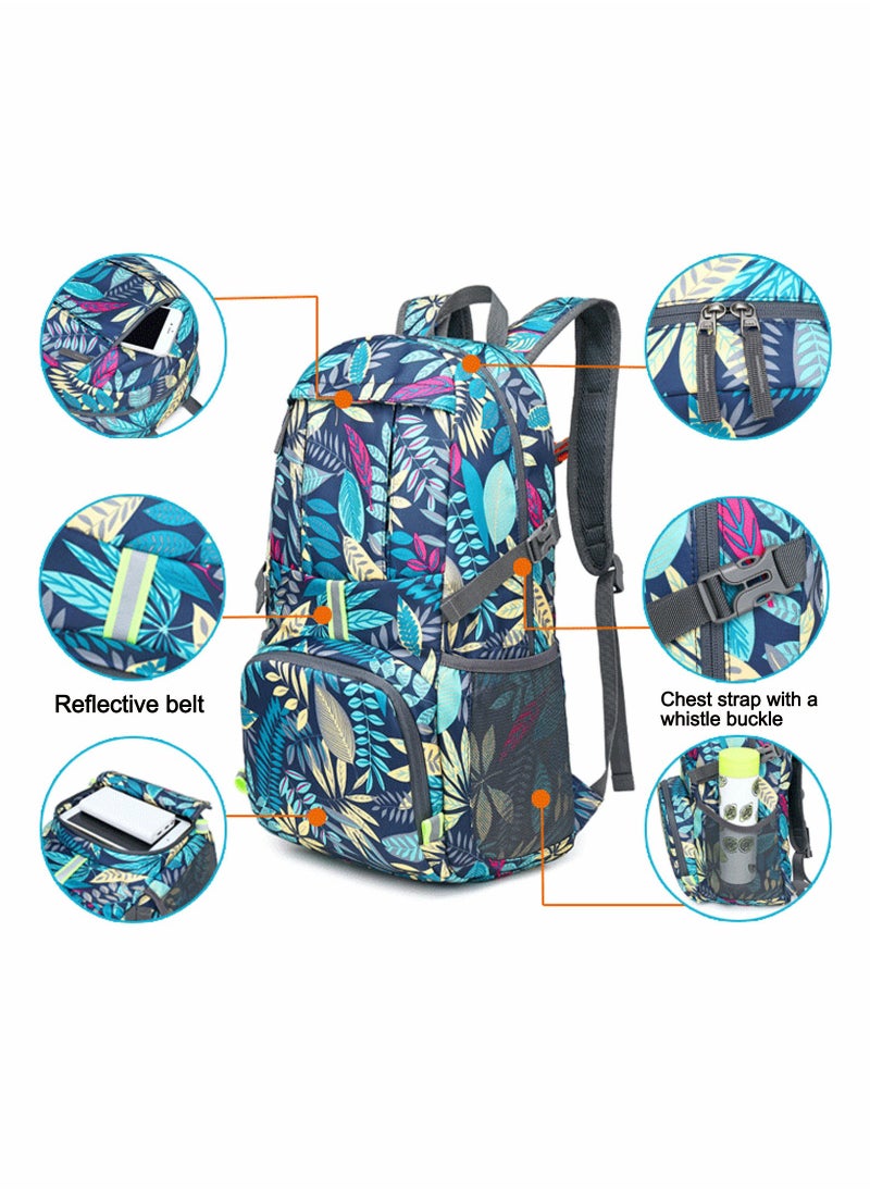 SYOSI - 35L Lightweight Hiking Backpack Camping Packable Waterproof Daypacks Rainforest Style Knapsack for Outdoor Travel Cycling School Men Women - Image 1