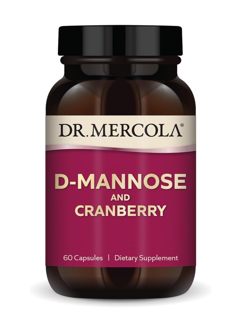 Dr. Mercola D-mannose and cranberry 60 capsules | dietary supplement  - Image 1