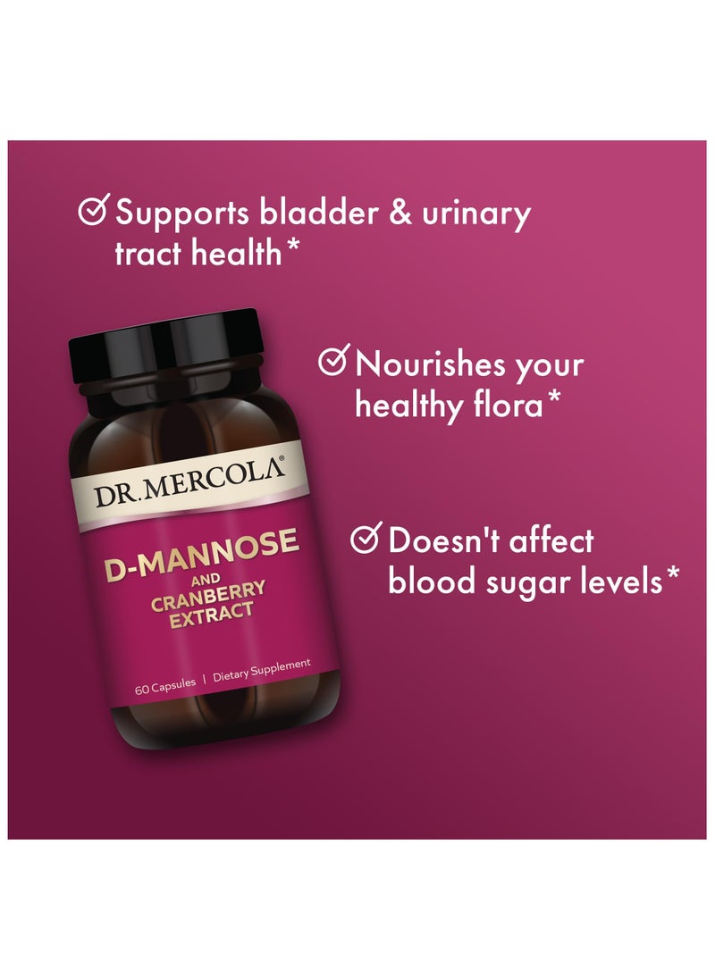 Dr. Mercola D-mannose and cranberry 60 capsules | dietary supplement  - Image 4