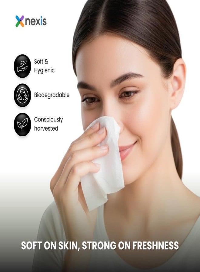 NEXIS 2-Ply Facial Tissue Paper Box || 800 Sheets || 100 Pulls x 4 Boxes || Car Tissue || Soft And Highly Absorbent || 100% Natural Virgin Fibre || BLACK - Image 3