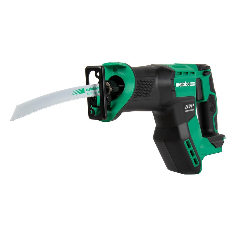 Metabo HPT 18V MultiVolt Cordless Compact Reciprocating Saw Top Class Cutting Speed 20 More Compact 118 Stroke Length 3000 SPMs Up to 125 Cuts Per Charge Tool Body Only CR18DMAQ4