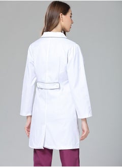 Gasin Long Sleeves Lab Coat White  - Image 3