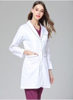Gasin Long Sleeves Lab Coat White  - Image 2