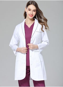 Gasin Long Sleeves Lab Coat White  - Image 1