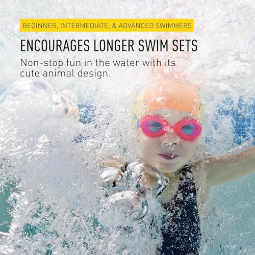 FINIS Animal Heads Silicone Swim Cap for Kids - Fun 3D Animal Designs - Snug Fit - Chlorine Protection - Shark - Image 5