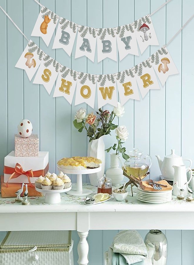 Inkdotpot Ready to Hang, Baby Shower Birthday Bunting, Pre Strung Fox Theme Baby Shower Decorations, Bunting Banner Flags - Image 5