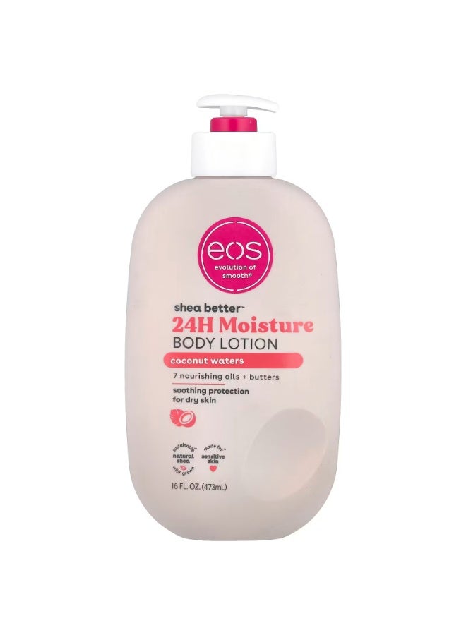EOS, Shea Better™, 24H Moisture Body Lotion, Coconut Waters, 16 fl oz (473 ml) - Image 1