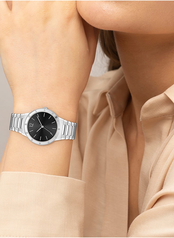 HUGO BOSS - Women's Analog Round Shape Stainless Steel Wrist Watch 1502647 - 34 Mm - Image 1