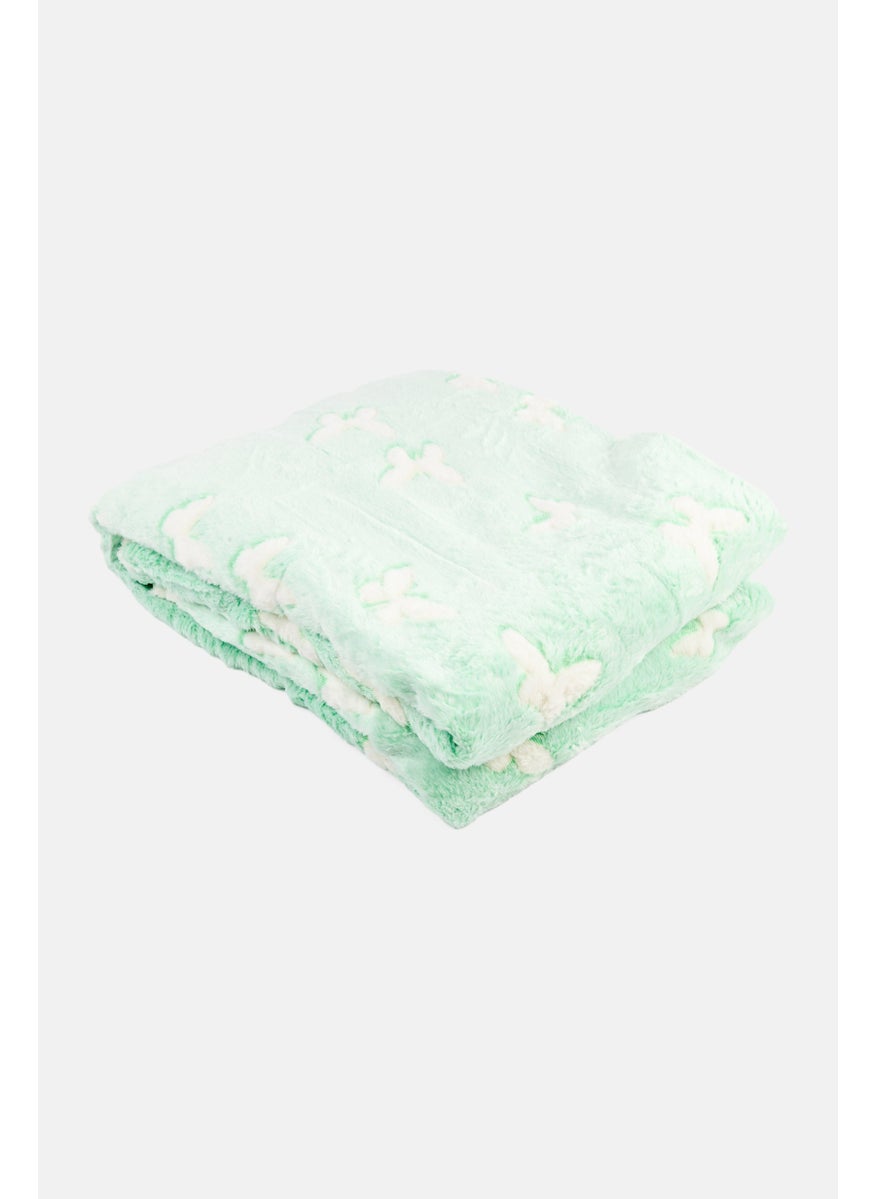 Preschool Fun Glow In The Dark Throw Blanket 130 x 160 cm, Green  - Image 1