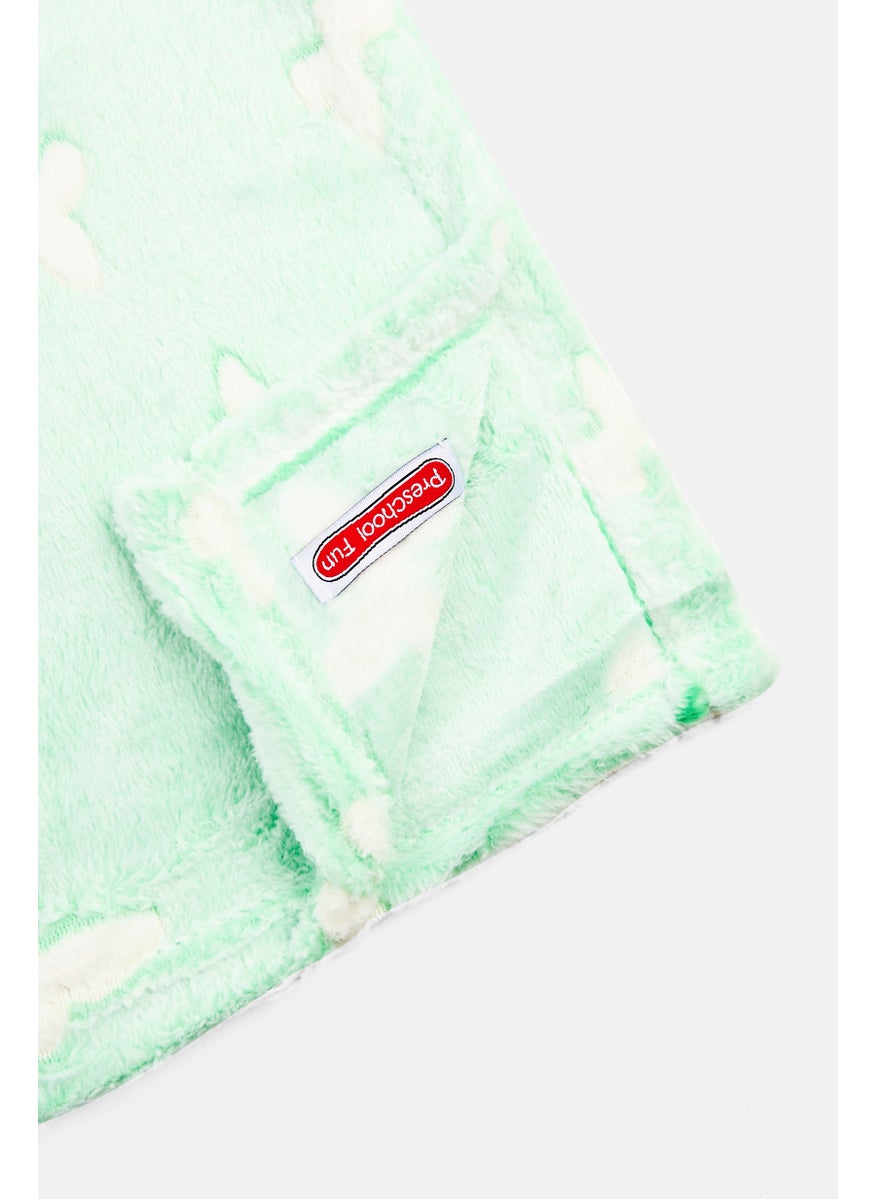 Preschool Fun Glow In The Dark Throw Blanket 130 x 160 cm, Green  - Image 3