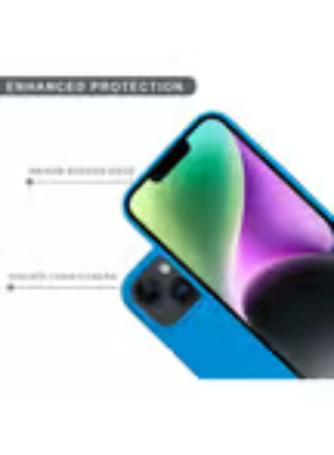 glassology iPhone 14 Case with Magsafe with Scratch Resistant Thin and Slim Classic Shockproof Protection - Blue - Image 2