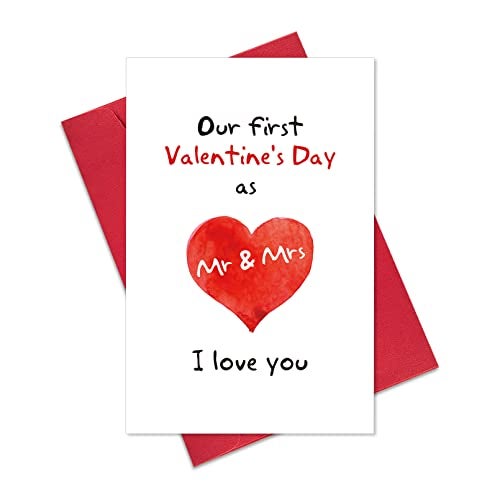 Ogeby First Valentine's Day Card for Couples, Sweet 1st Valentine's Day Greeting Card - Image 1