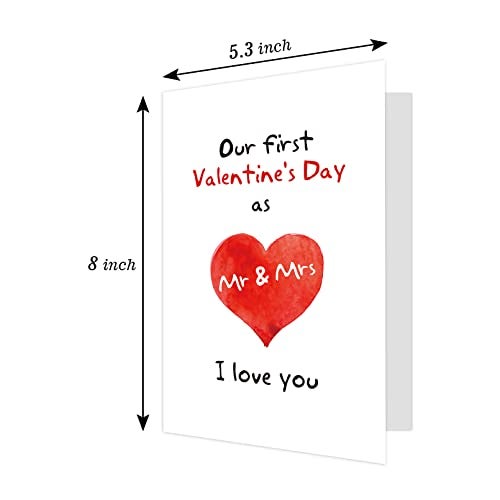 Ogeby First Valentine's Day Card for Couples, Sweet 1st Valentine's Day Greeting Card - Image 2