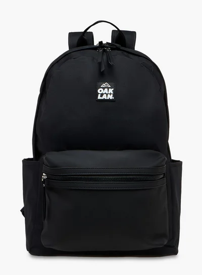 شو اكسبرس Logo Applique Backpack with Adjustable Straps and Zip Closure - 32x16x43 cm