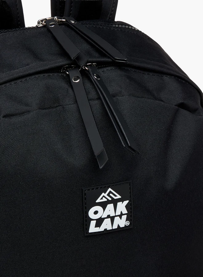 شو اكسبرس Logo Applique Backpack with Adjustable Straps and Zip Closure - 32x16x43 cm