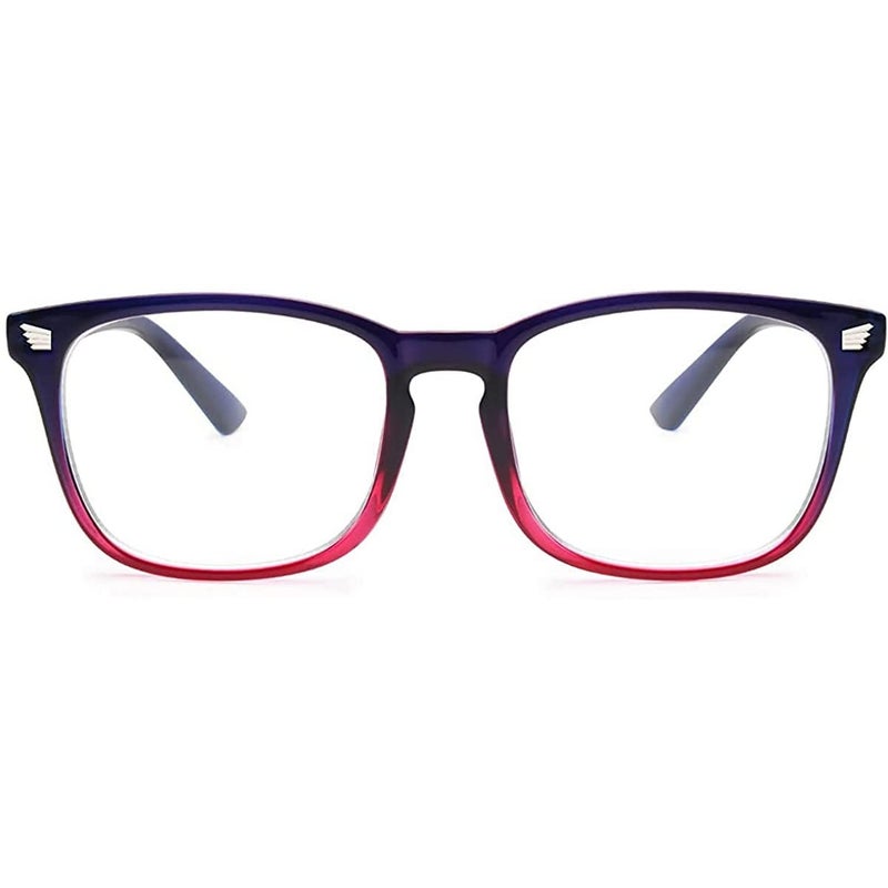 Dervin Blue Light Blocking Glasses Gaming Filter Transparent Square Eyeglasses for Eye Protection Men Women, Computer/Tablet/Laptop/Mobile/TV, Anti-blue & Anti eyestrain - Image 2