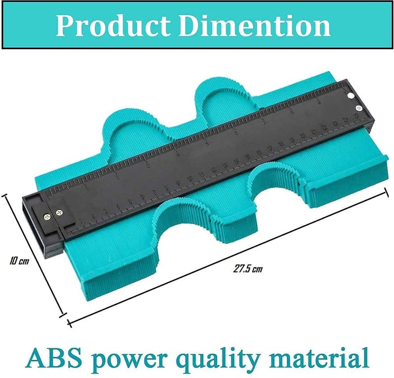WOLBLIX Wolblix Contour Gauge 10 Inch Widen Plastic Profile Gauge Duplicator Precisely Copy Irregular Shapes Wood Template Measuring Tool for Perfect Fit and Easy Cutting  - Image 4