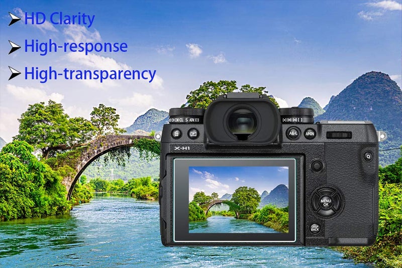 HUIPUXIANG Screen Protector for Fuji Fujifilm X-T3 XT3 Camera,0.3mm High Definition 9H Hardness Optical LCD Premium Glass Protective Film Cover [3 Pack] - Image 3